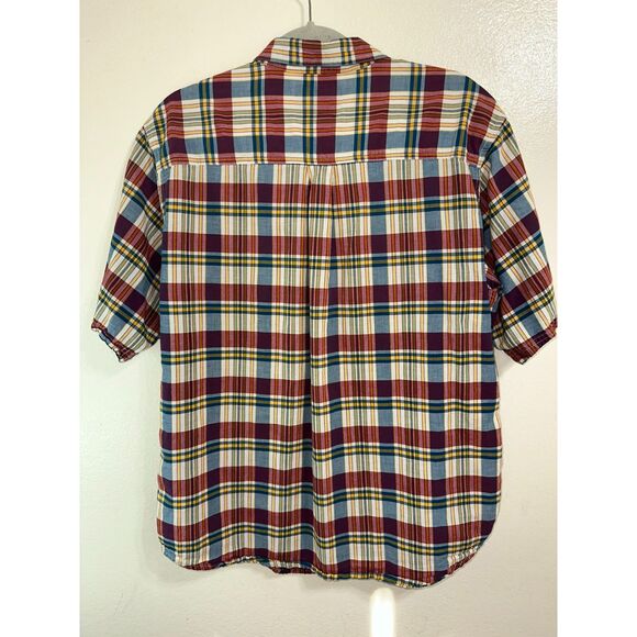 Woolrich Men's Madras Plaid 100% Cotton Button Down Shirt, Size L - Picture 3 of 3